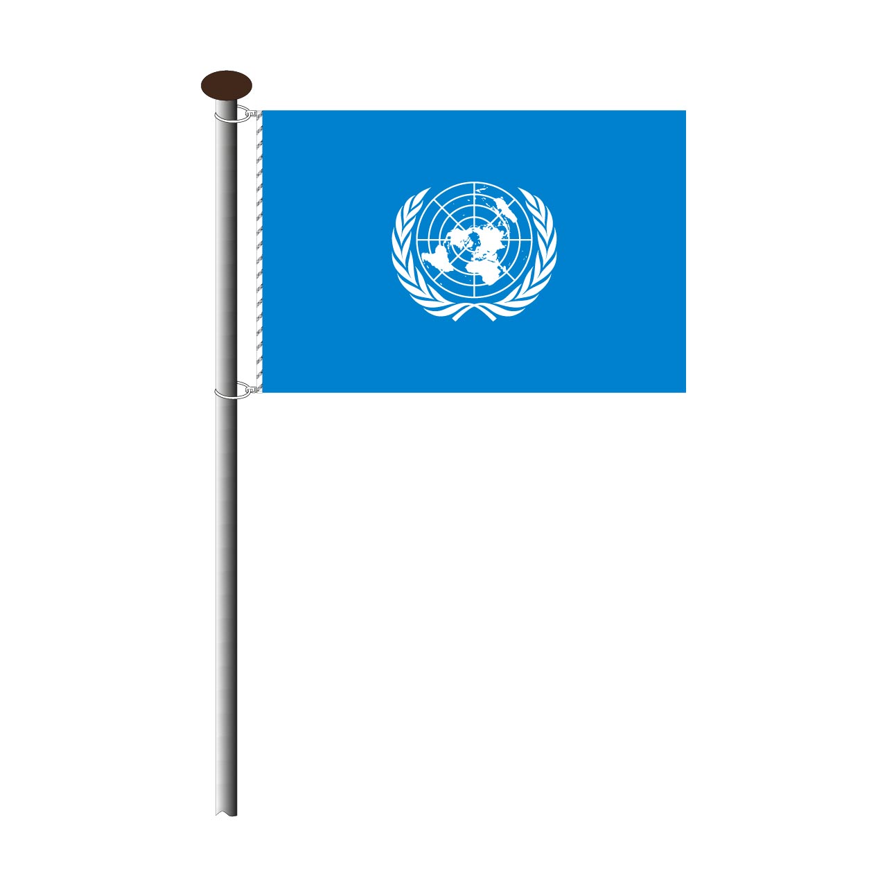 Fahne UNO im Querformat