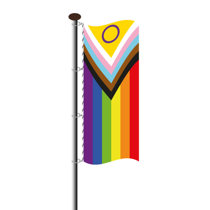 Inter Inclusive Pride  Regenbogenfahne Hochformat