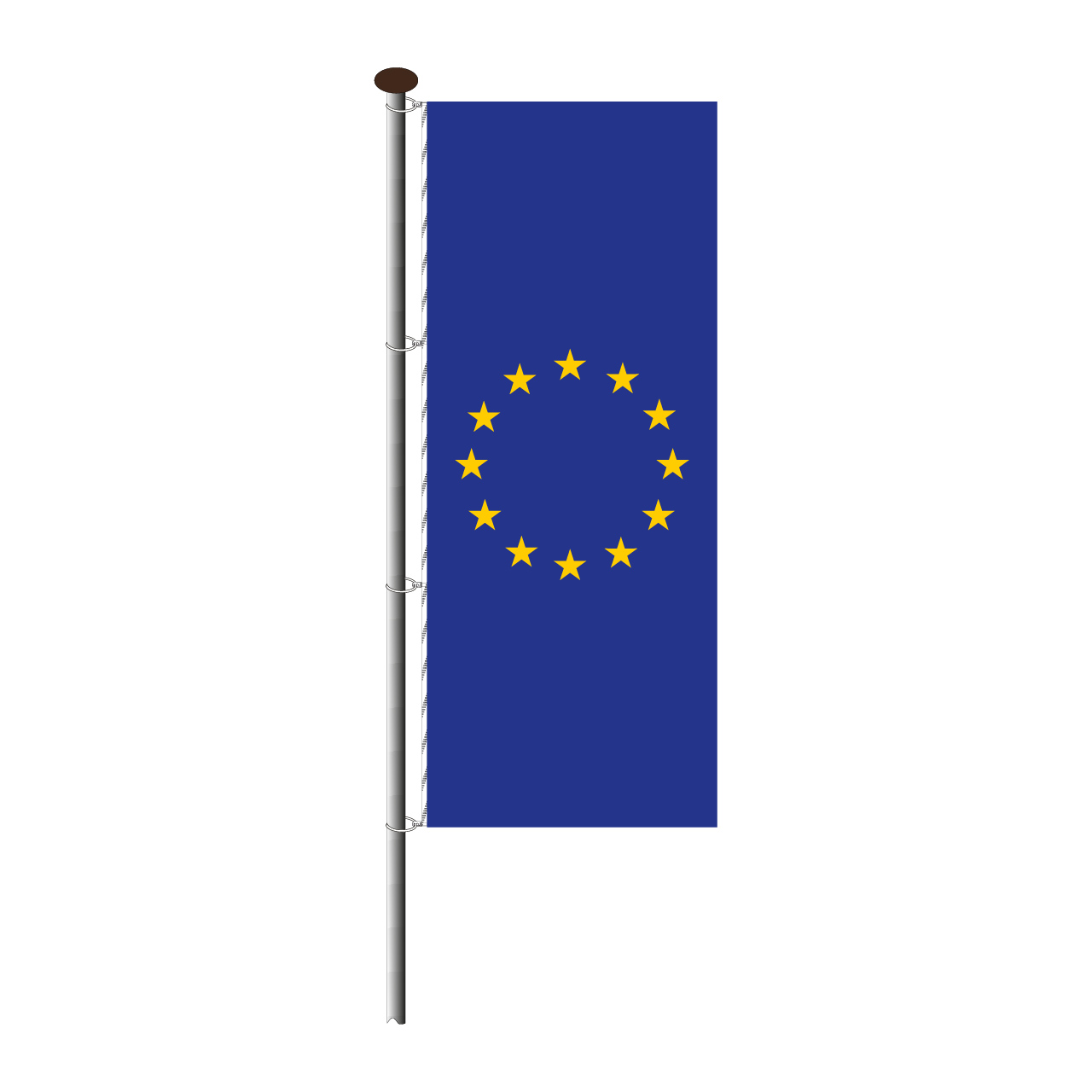 Fahne europäische Union im Hochformat
