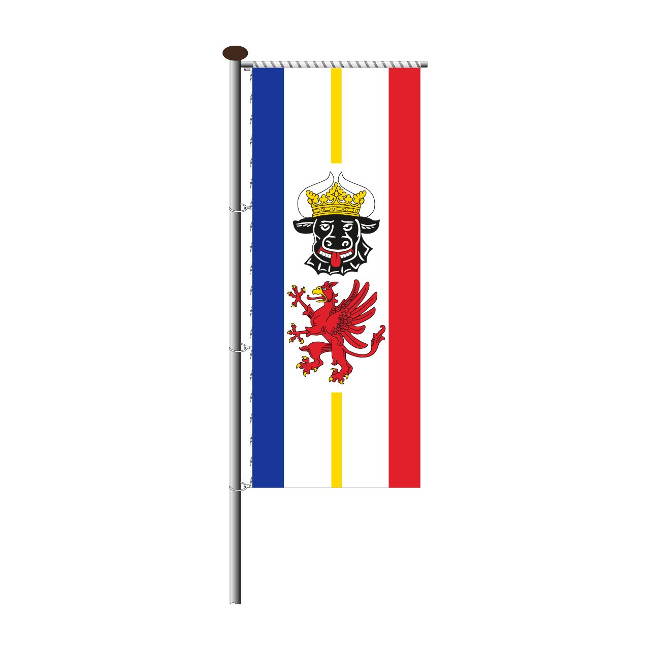 Fahne Mecklenburg Vorpommern für Auslegermast