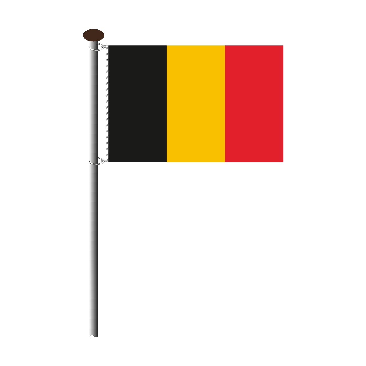 Fahne Belgien im Querformat