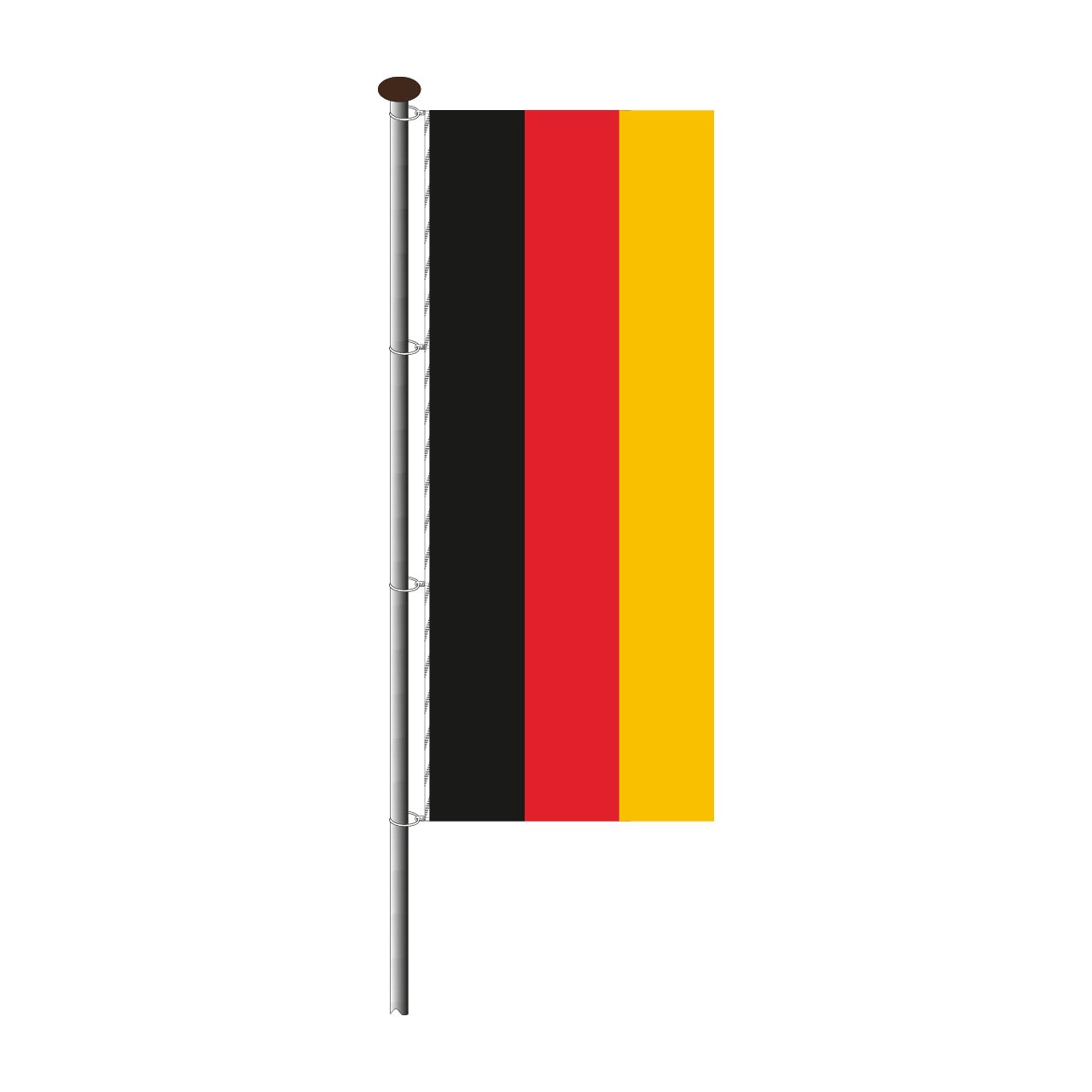 Fahne Deutschland im Hochformat