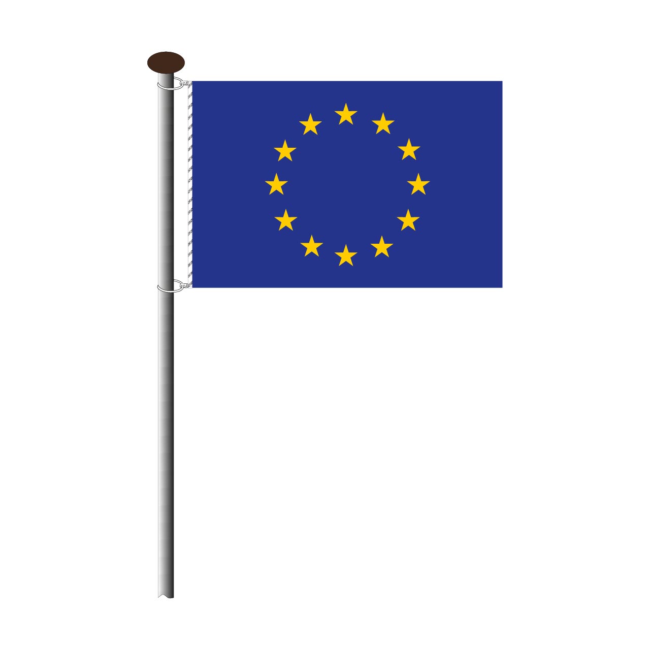 Fahne europäische Union im Querformat