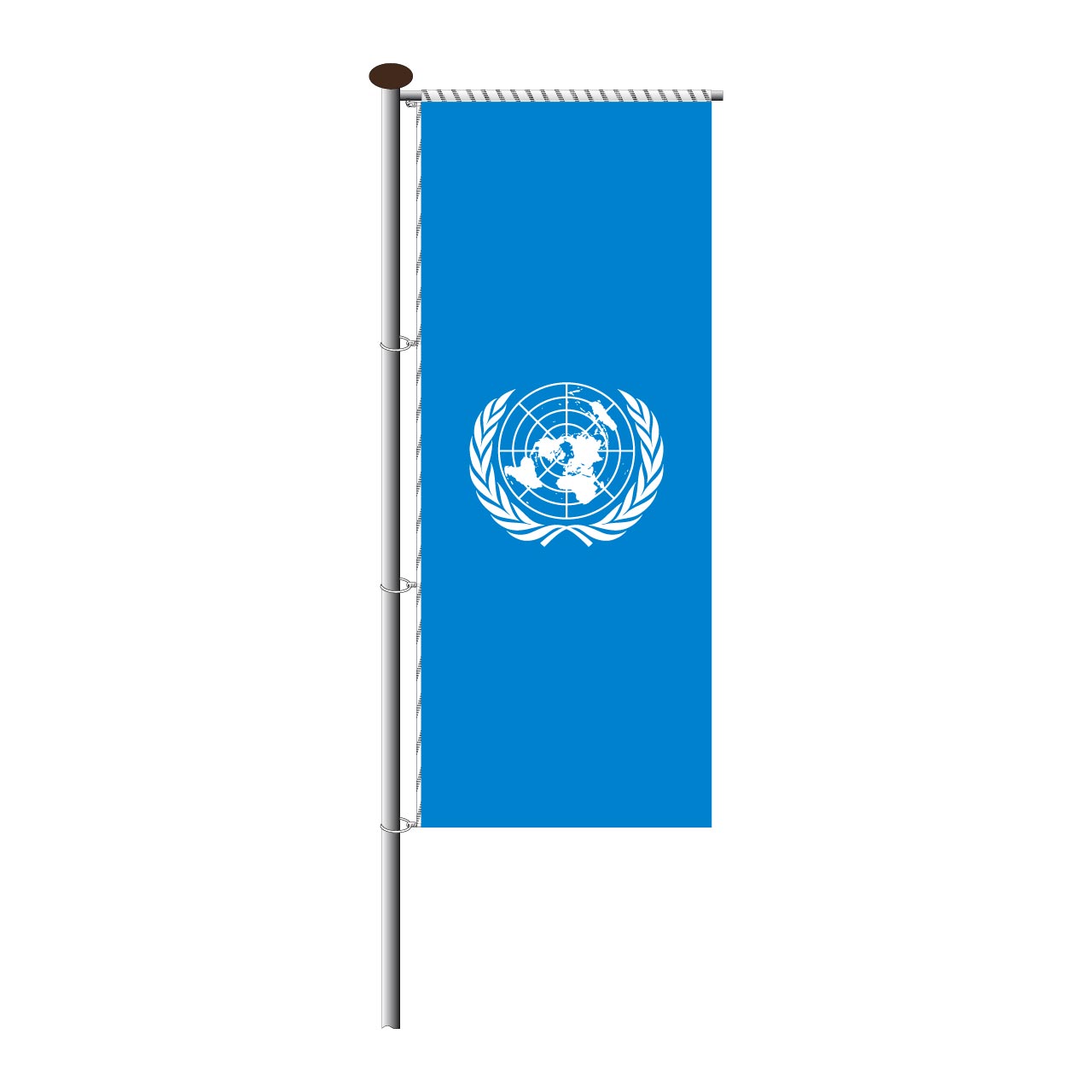 Fahne UNO für Auslegermast