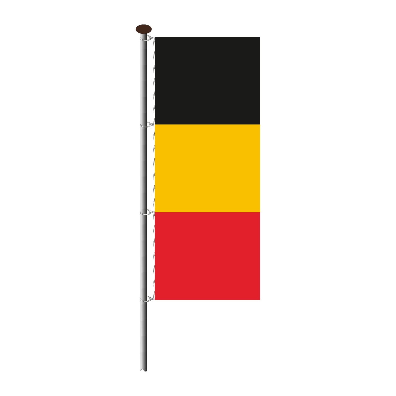 Fahne Belgien im Hochformat