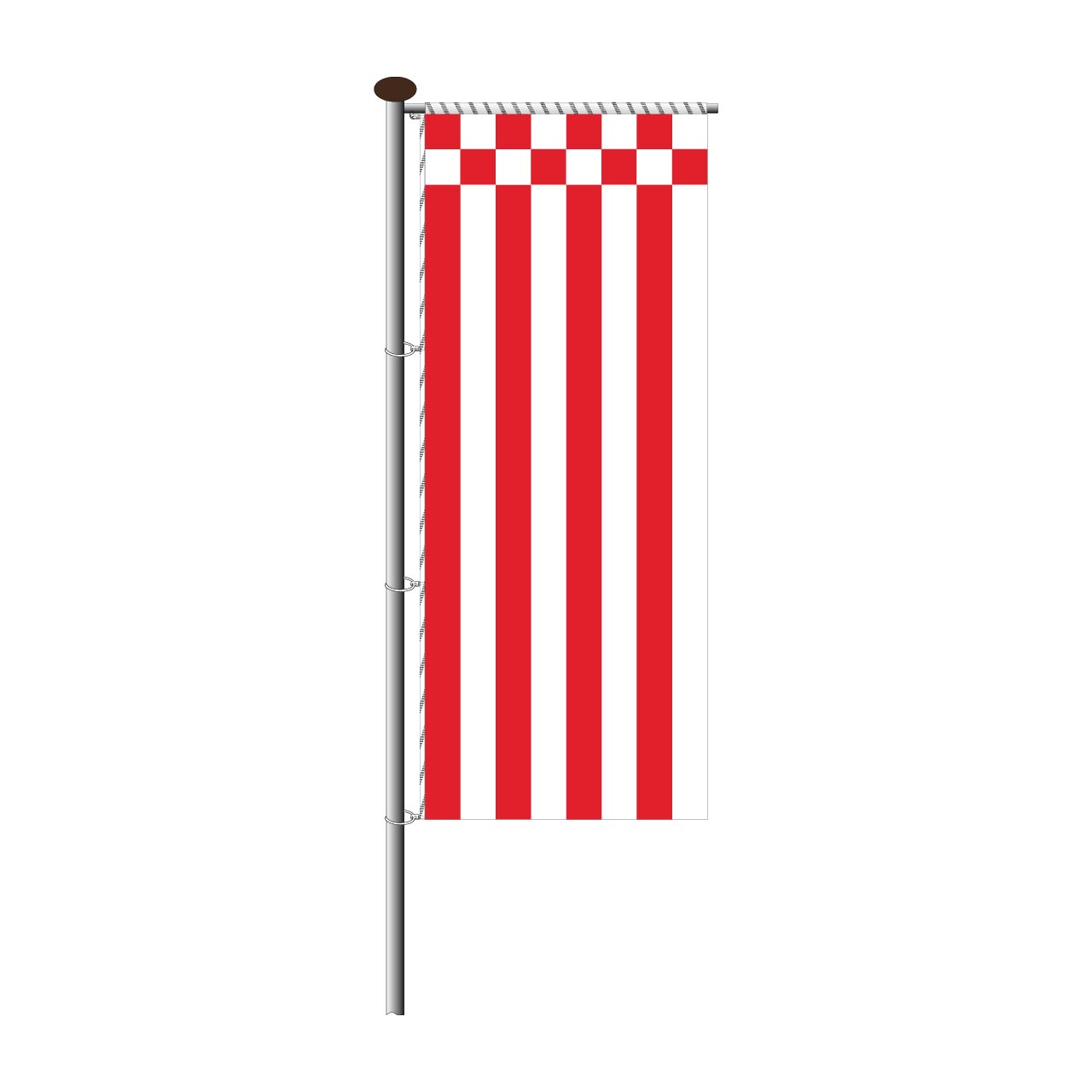 Fahne Bremen ohne Wappen für Auslegermast