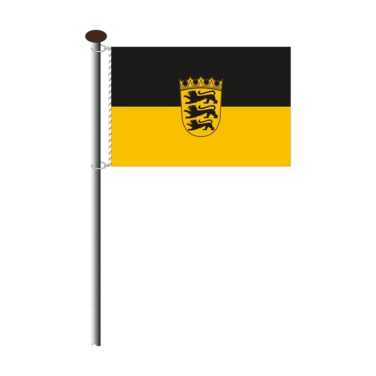 Fahne Baden Württemberg im Querformat