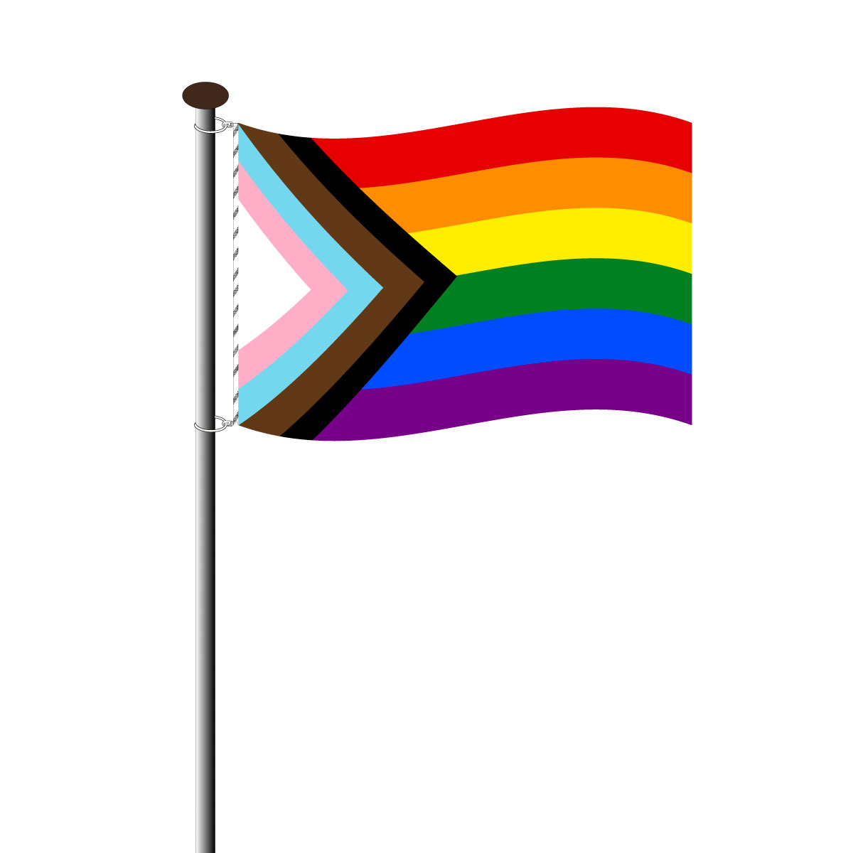 Progressive Pride Regenbogenfahne Querformat