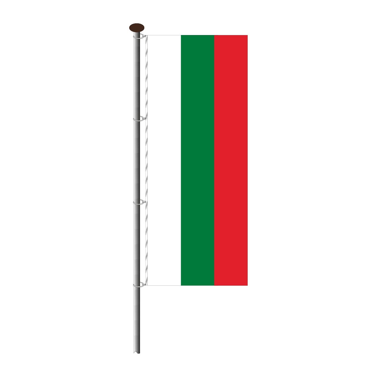 Fahne Bulgarien im Hochformat