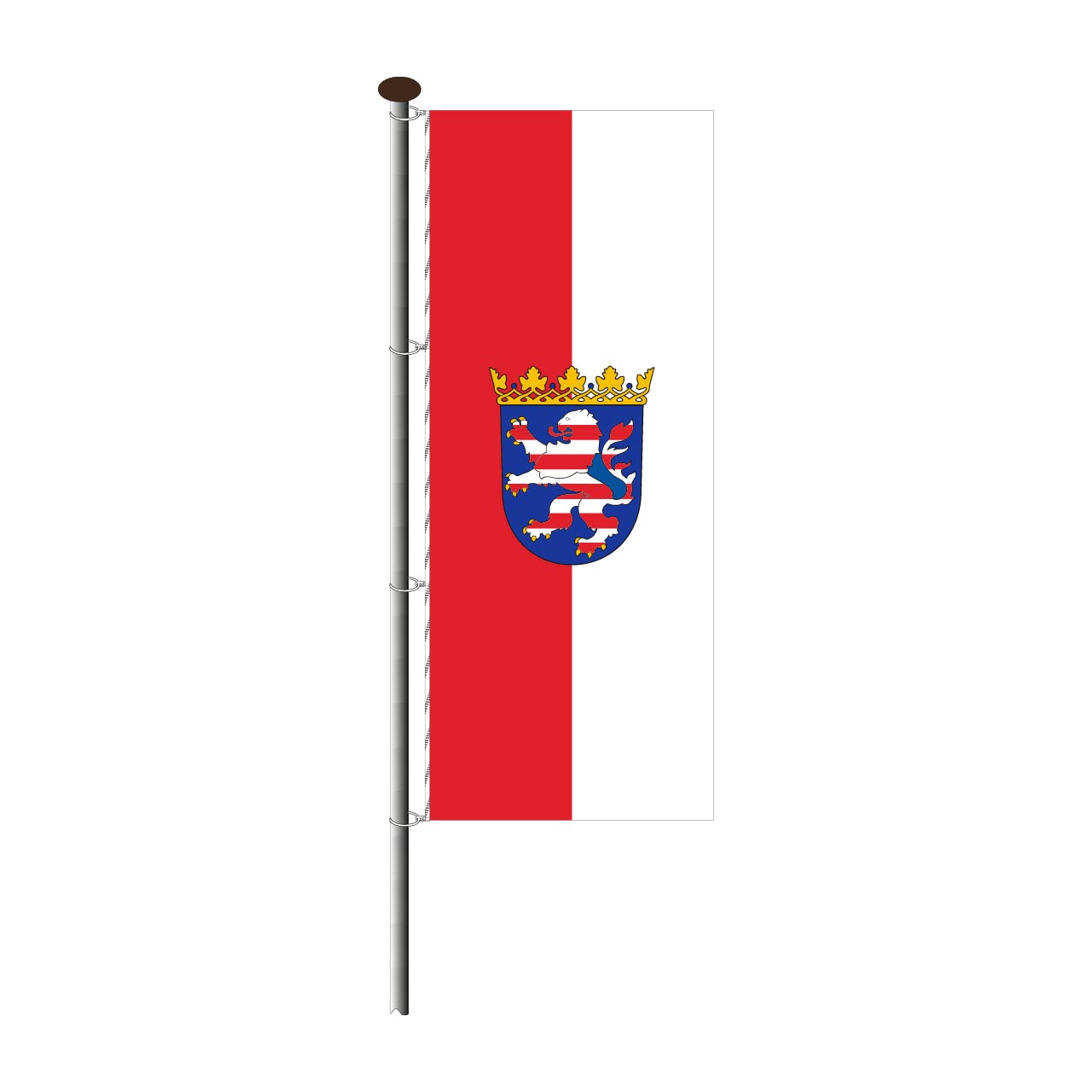 Fahne Hessen im Hochformat